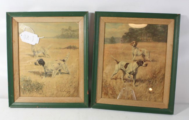 Pair of hunting prints by Edwin Megargee: Pair of hunting prints by Edwin Megargee