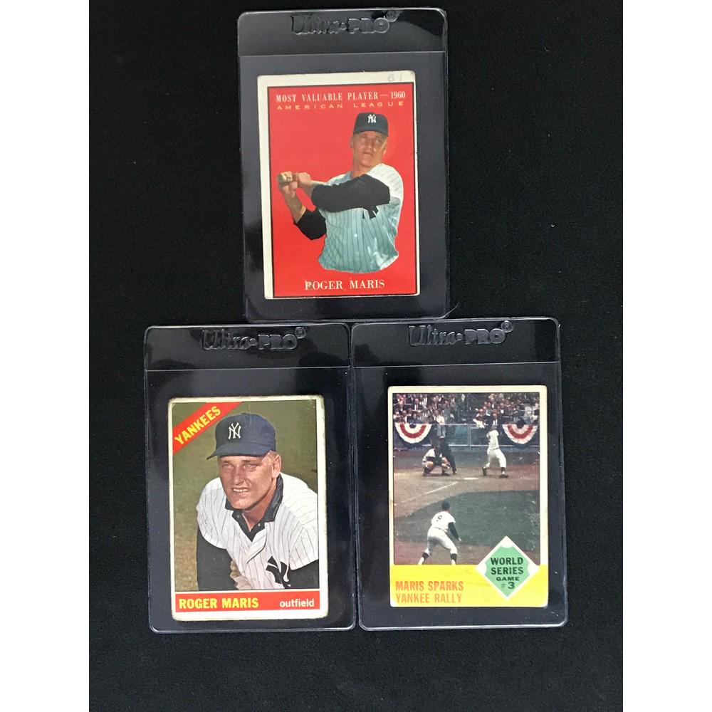 Three 1960's Roger Maris Cards (1 of 2)