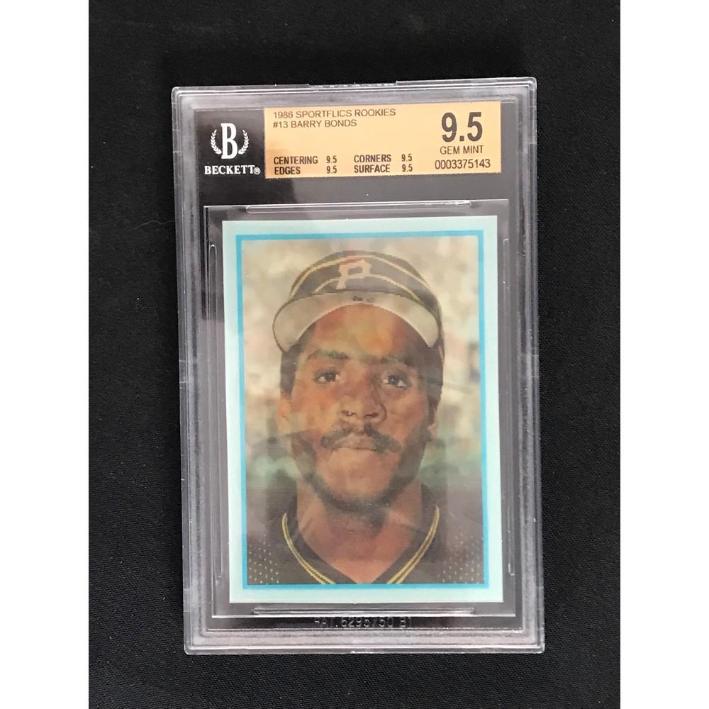 1986 Sport Flics Rookies Barry Bonds Bgs 9.5 (1 of 2)