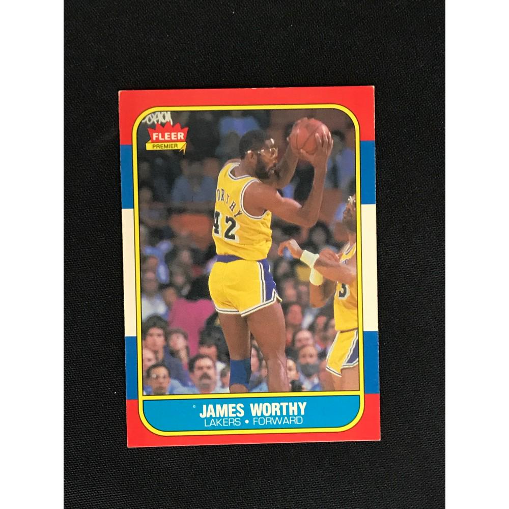 1986 Fleer James Worthy Rookie Card (1 of 2)