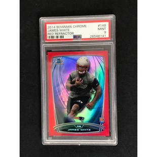 2014 Bowman Chrome James White Red Refactor: Psa 9 Numbered To 25