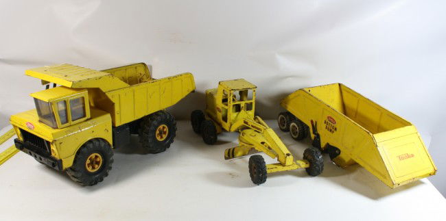Tonka Dump, Road Grader and trailer: Tonka Dump, Road Grader and trailer