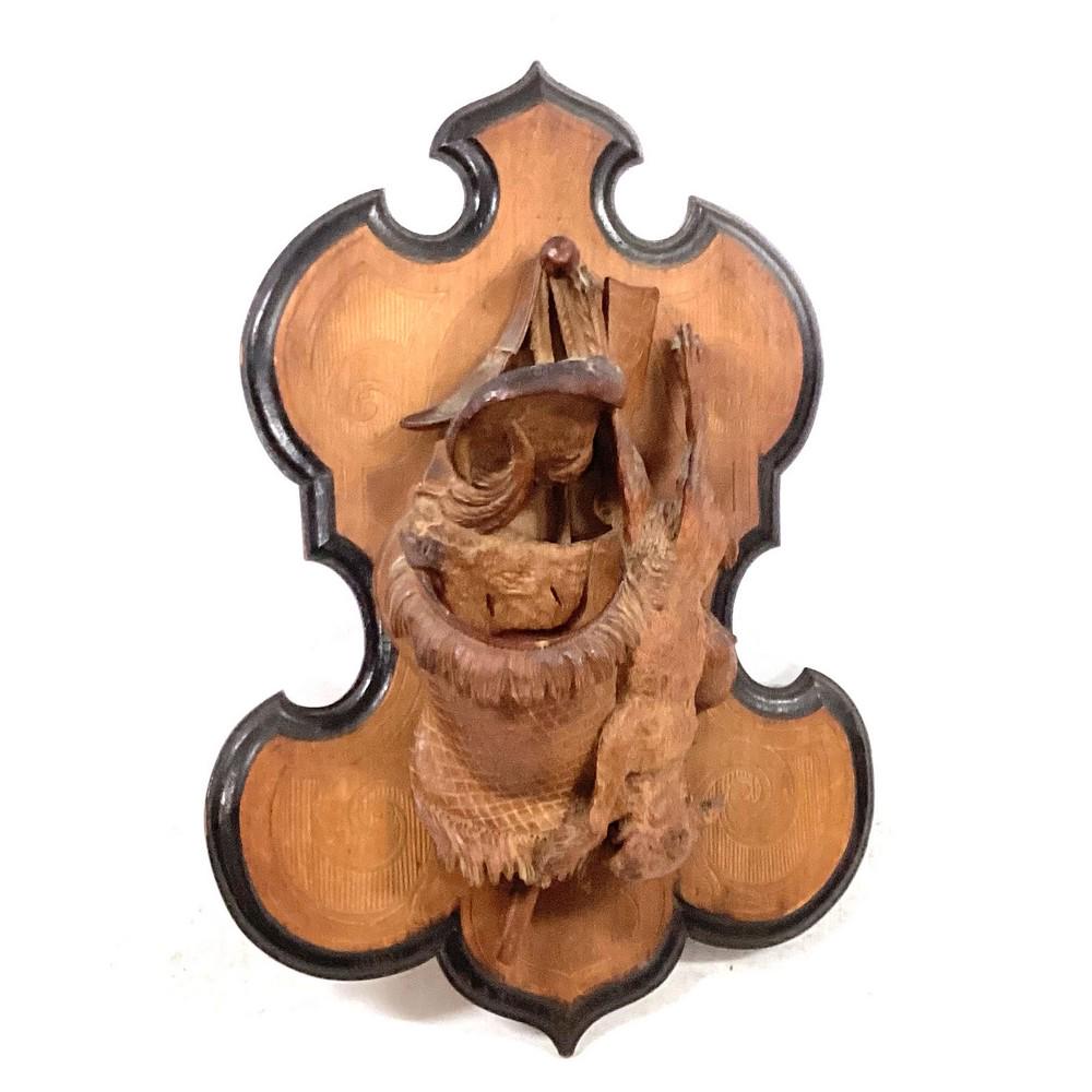 Vintage Wooden Wall Plaque of Hanging Game/Hunting (1 of 1)