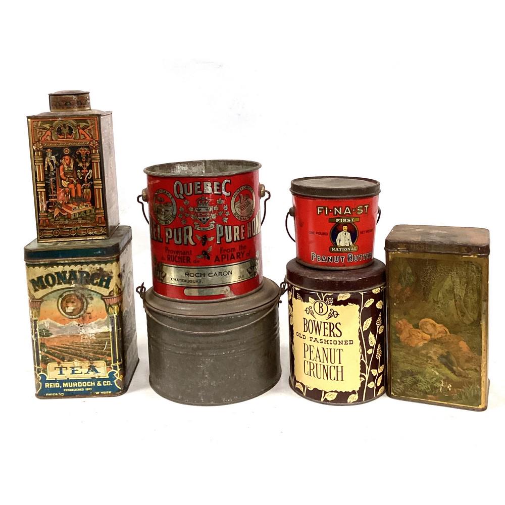 Lot of 8 Vintage Advertising Tins (1 of 2)