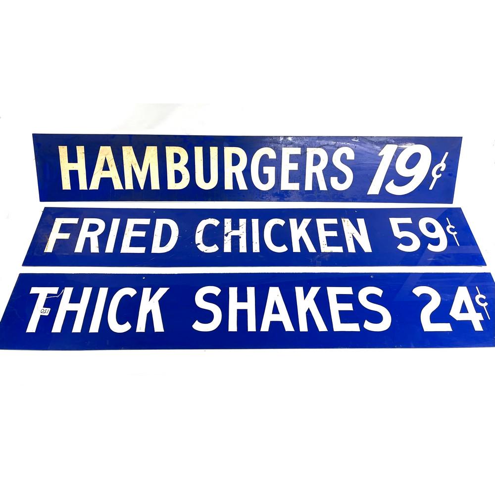 Three Vintage Plastic Advertising Signs (1 of 2)