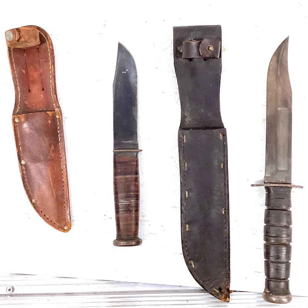 2 Military Knives, KBar with Sheath, US Navy Knife (1 of 2)