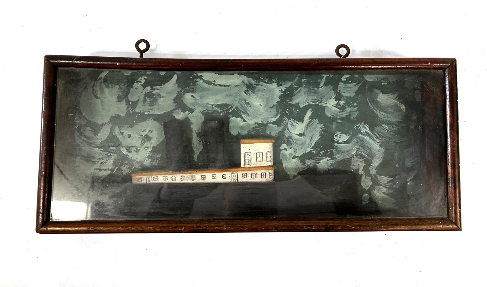 Diorama of Tugboat Vessel: 6.5Wx15Hx2.5D