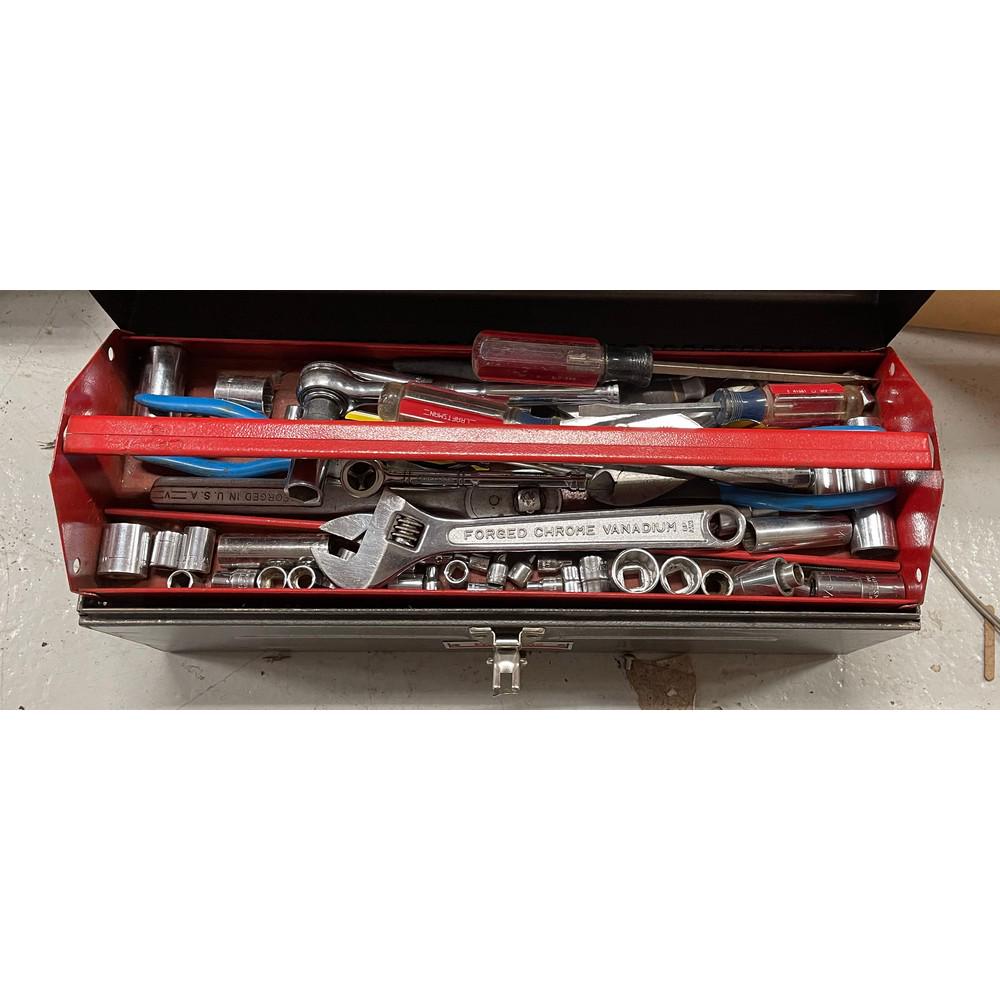Metal Tool Box filled with mechanic tools (1 of 2)