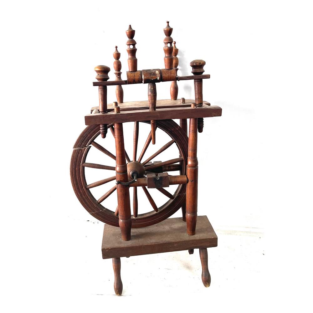 Antique Primitive Flax Wheel As Found (1 of 1)