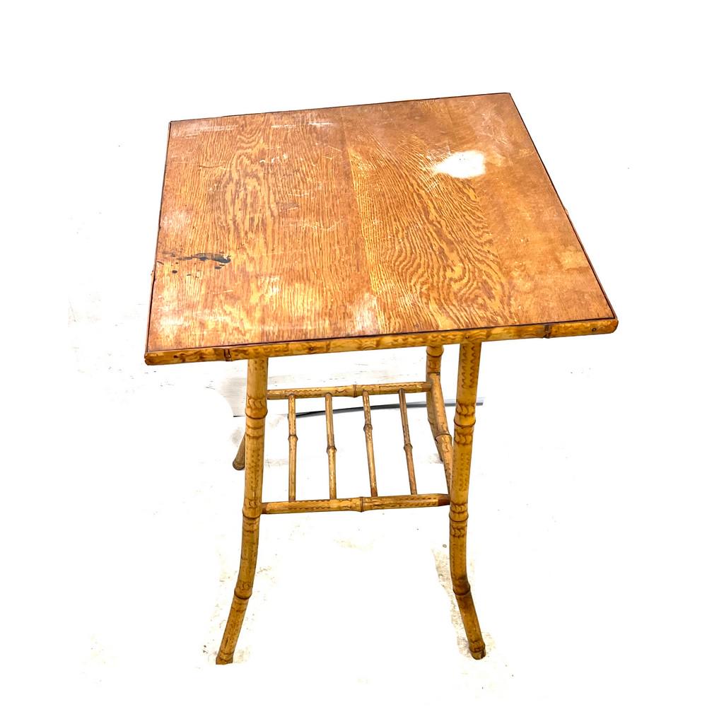 Antique Bamboo Lamp Stand: Measures 29x18x18