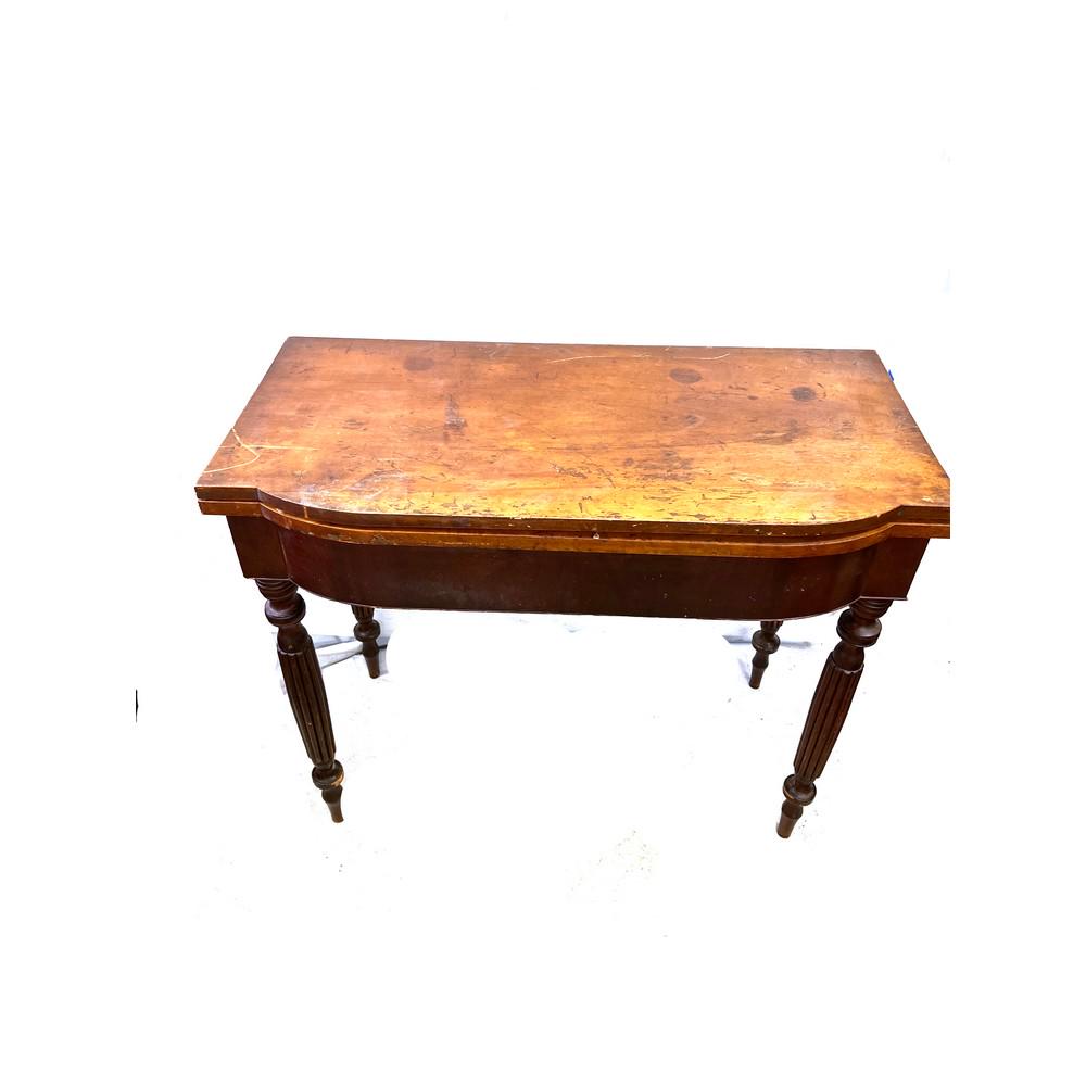 Antique Swingleg Walnut Table: Top Is 35x36 Extended