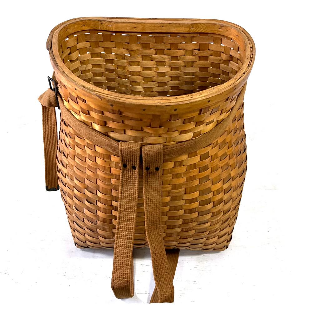 Antique Splint Ash Pack Basket (1 of 3)