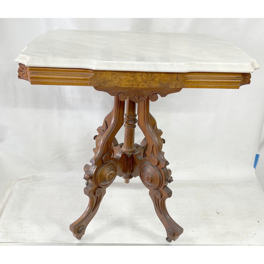 Walnut Marbletop Stand (1 of 2)