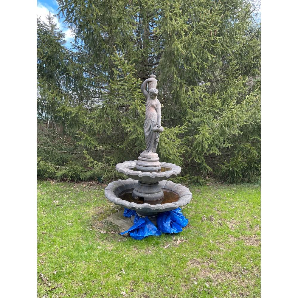 Two Tiere Large Grecian Lady Fountain (1 of 3)