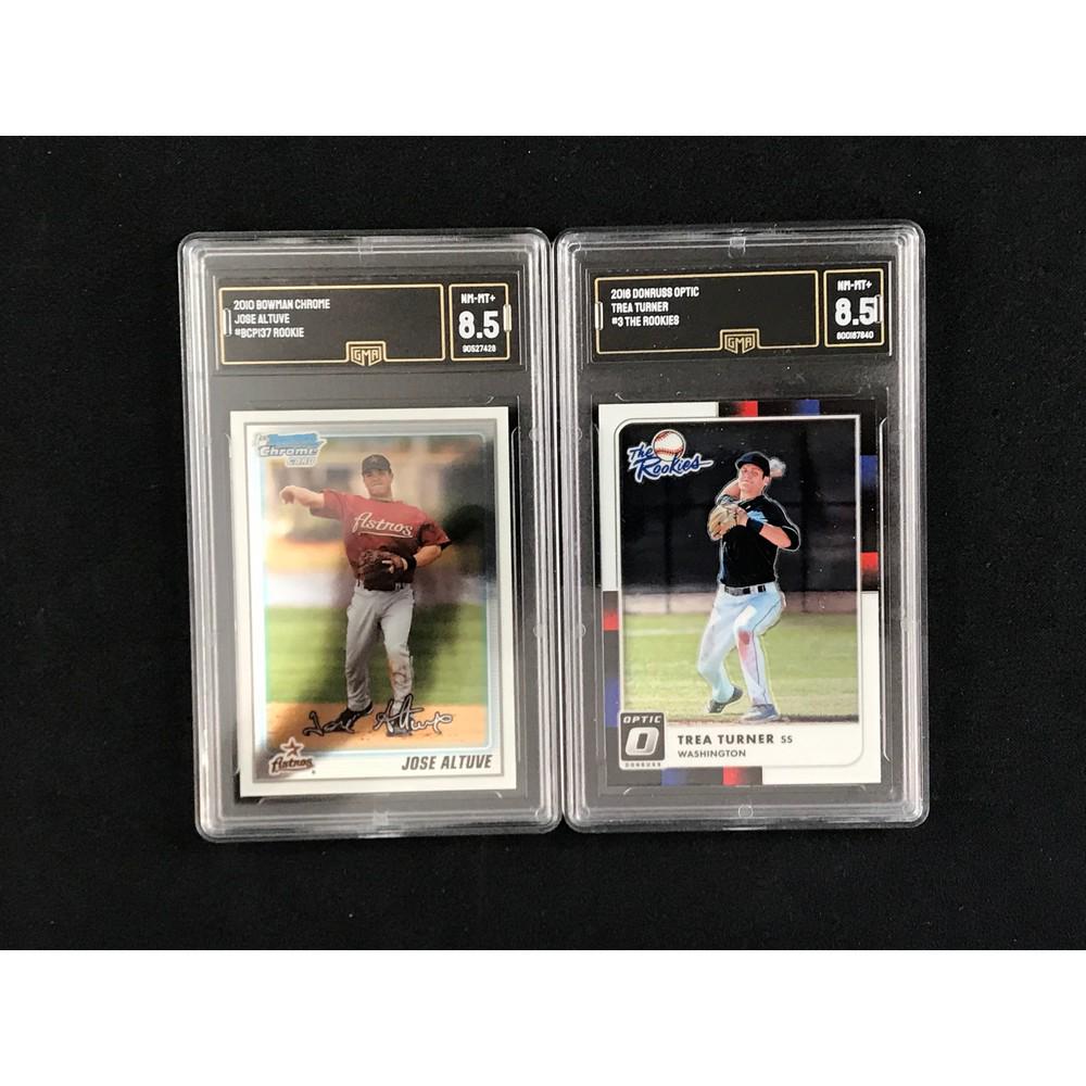 Two Gma Graded 8.5 Baseball Rc Altuve/trea Turner (1 of 2)