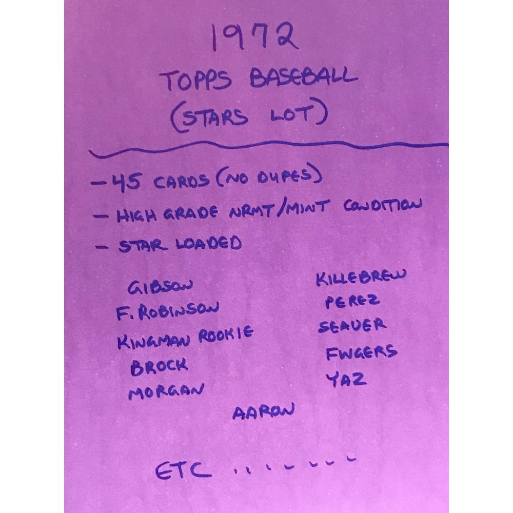 45 1972 Topps Baseball Stars (1 of 9)