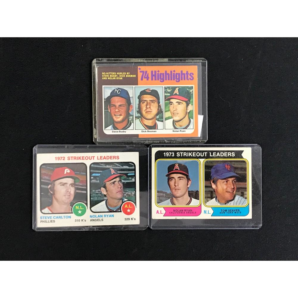 1973,1974,1975 Nolan Ryan Highlight Cards (1 of 2)