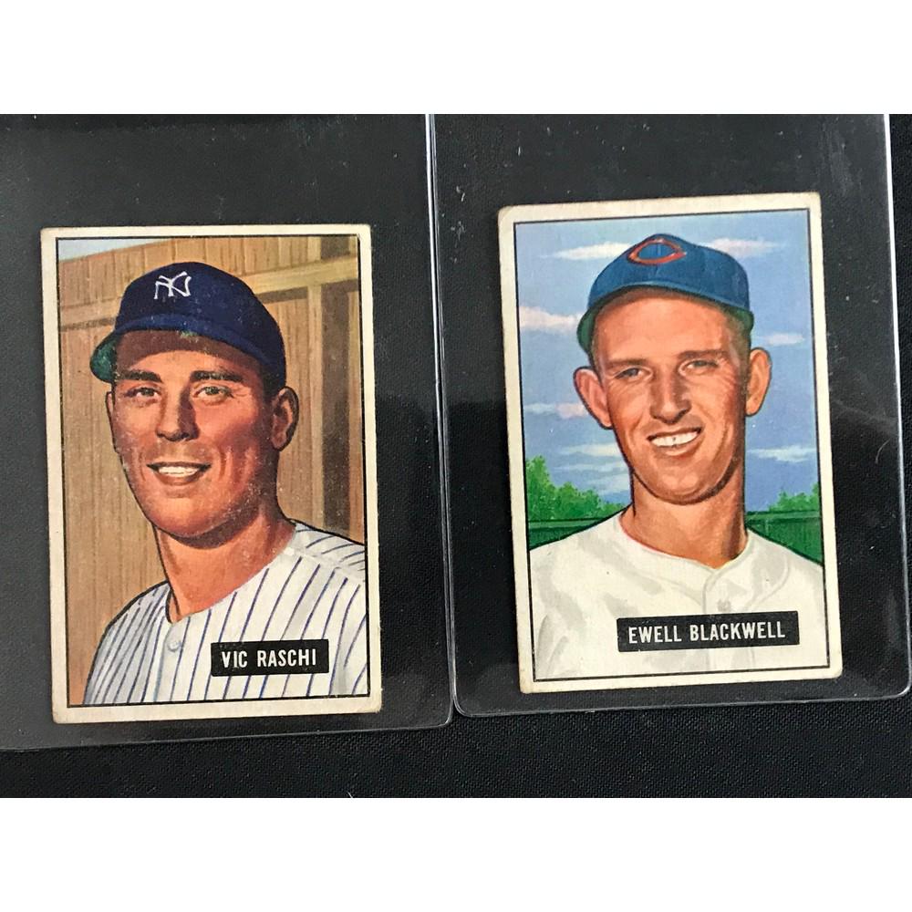 (2) 1951 Bowman Ny Yankees Raschi /blackwell (1 of 2)