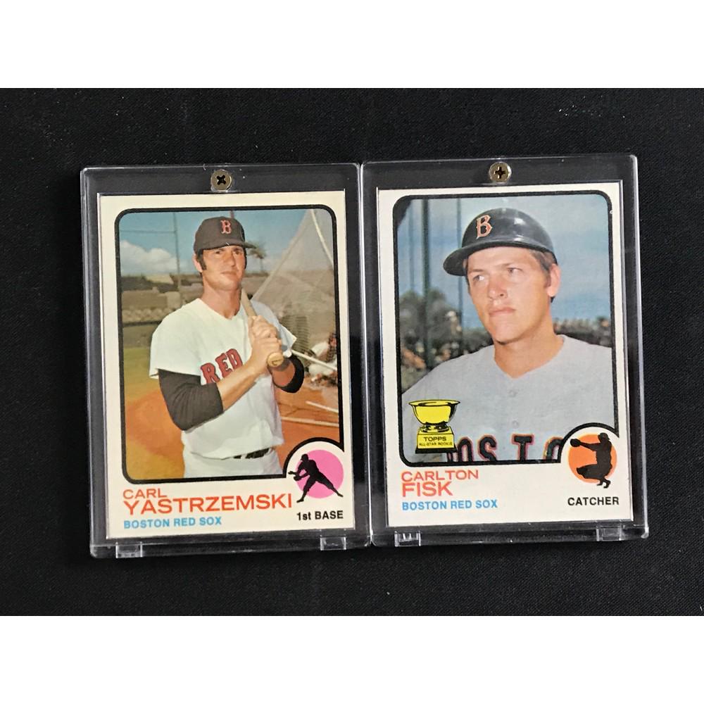 (2) 1973 Topps Carl Yastrzemski /carlton Fisk: (2) 1973 Topps Carl Yastrzemski /carlton Fisk