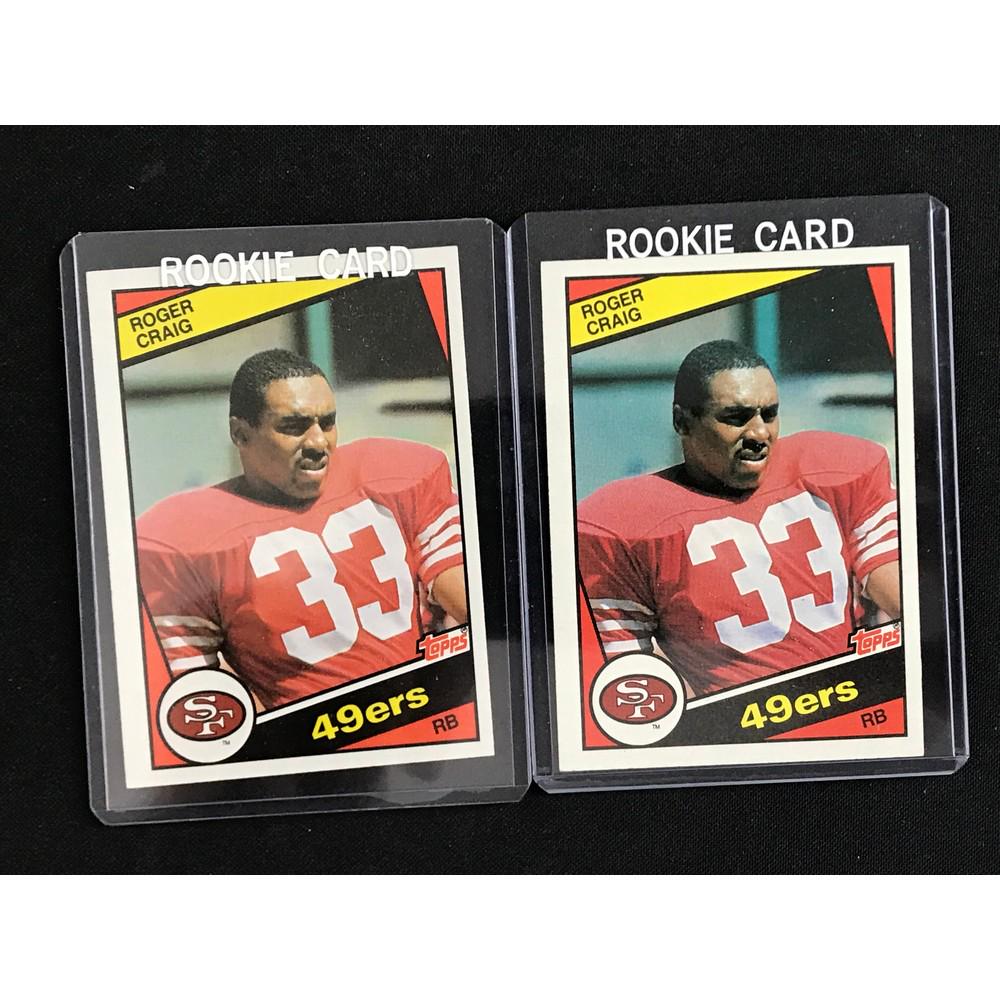 Two 1984 Topps Roger Craig Rookie Cards (1 of 2)
