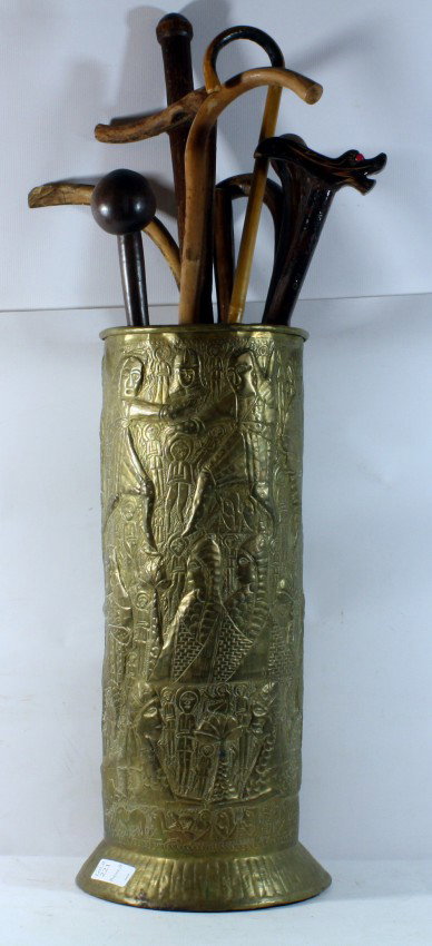 Umbrella Stand filled with walking sticks: Umbrella Stand filled with walking sticks