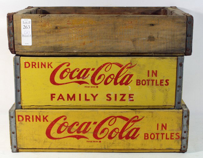 3 wooden Coke trays: 3 wooden Coke trays
