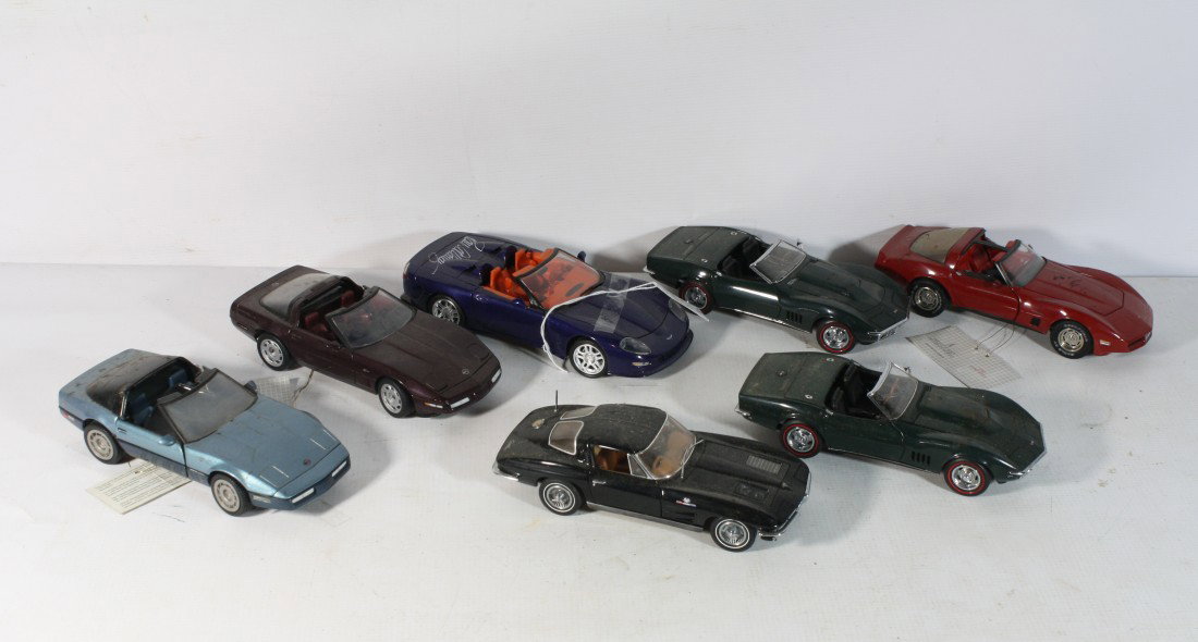 7 Corvette die cast cars: 7 Corvette die cast cars