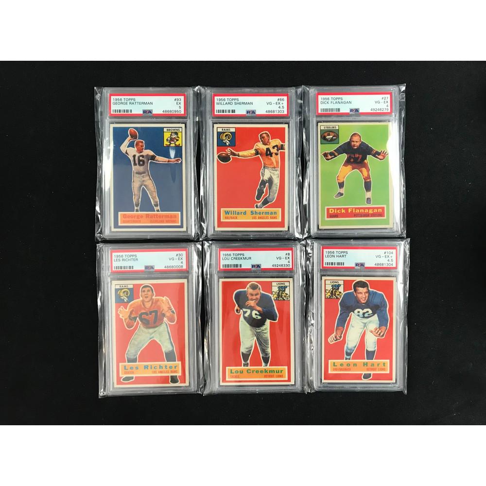 6 1956 Topps Football Graded Cards (1 of 2)