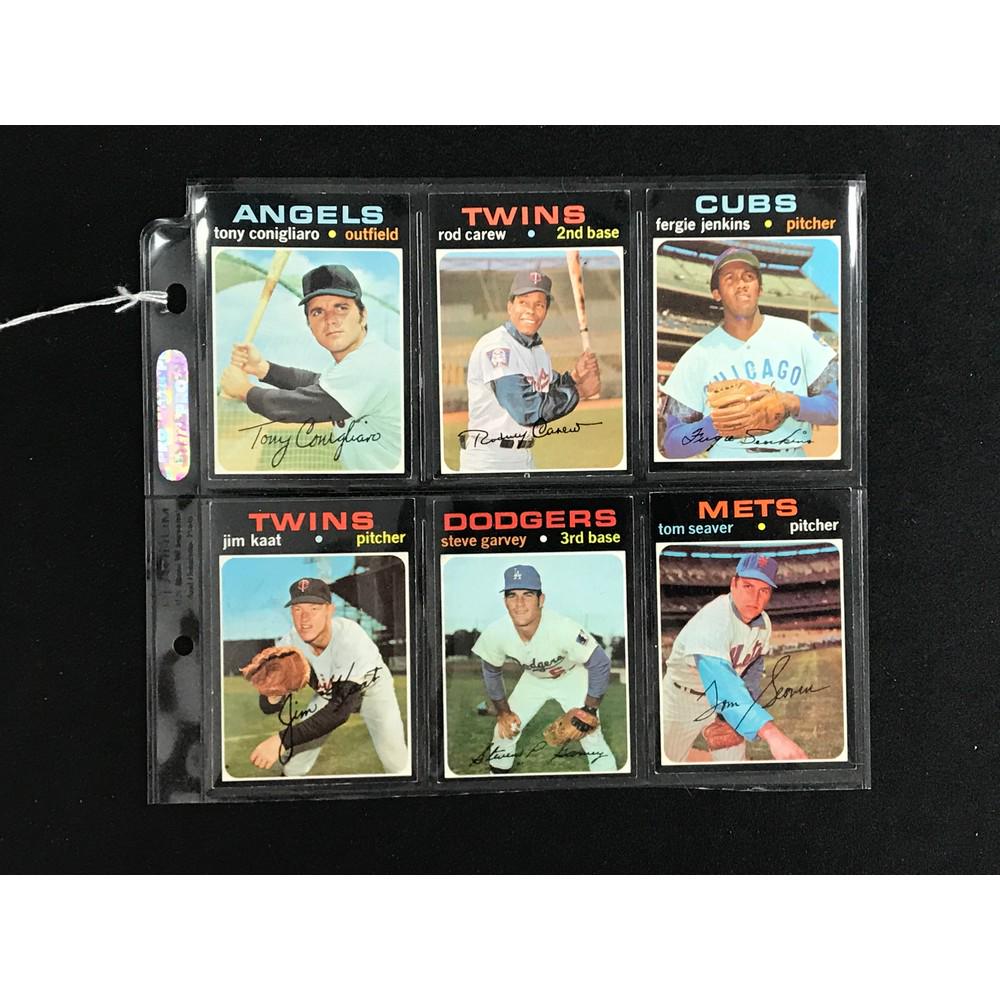 6 1971 Topps Baseball Stars (1 of 2)