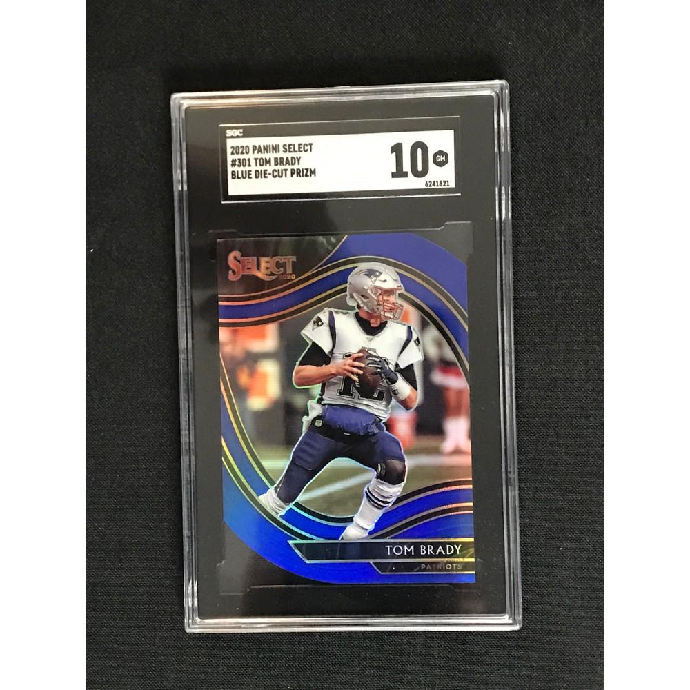 2020 Panini Select Tom Brady Blue Die Prizm Sgc 10 (1 of 2)