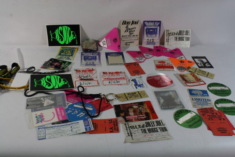 Large selection of back stage passes Billy Joel and: Large selection of back stage passes Billy Joel and more