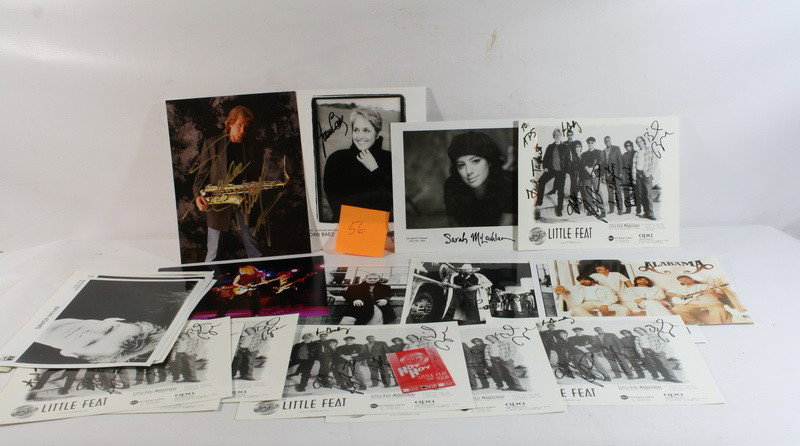 Large selection of promo photos and autographs, Cha: Large selection of promo photos and autographs, Charlie Daniels, Little Feat, Brian Adams and more
