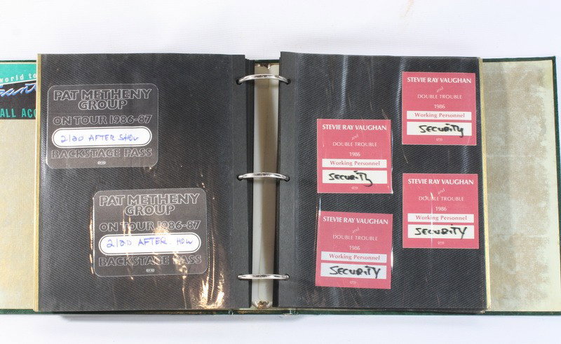 Binder of 100+ Back Stage Passes including: Ozzy, Z: Binder of 100+ Back Stage Passes including: Ozzy, ZZ Top, Bob Seger, The Monkees, Kenny Rogers, Billy Joel, Bon Jovi, SRV, Van Halen, and more