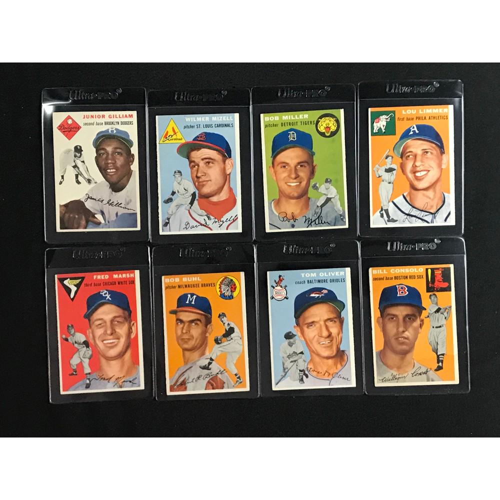 30 1954 Topps Baseball Cards Crease Free: 30 1954 Topps Baseball Cards Crease Free
