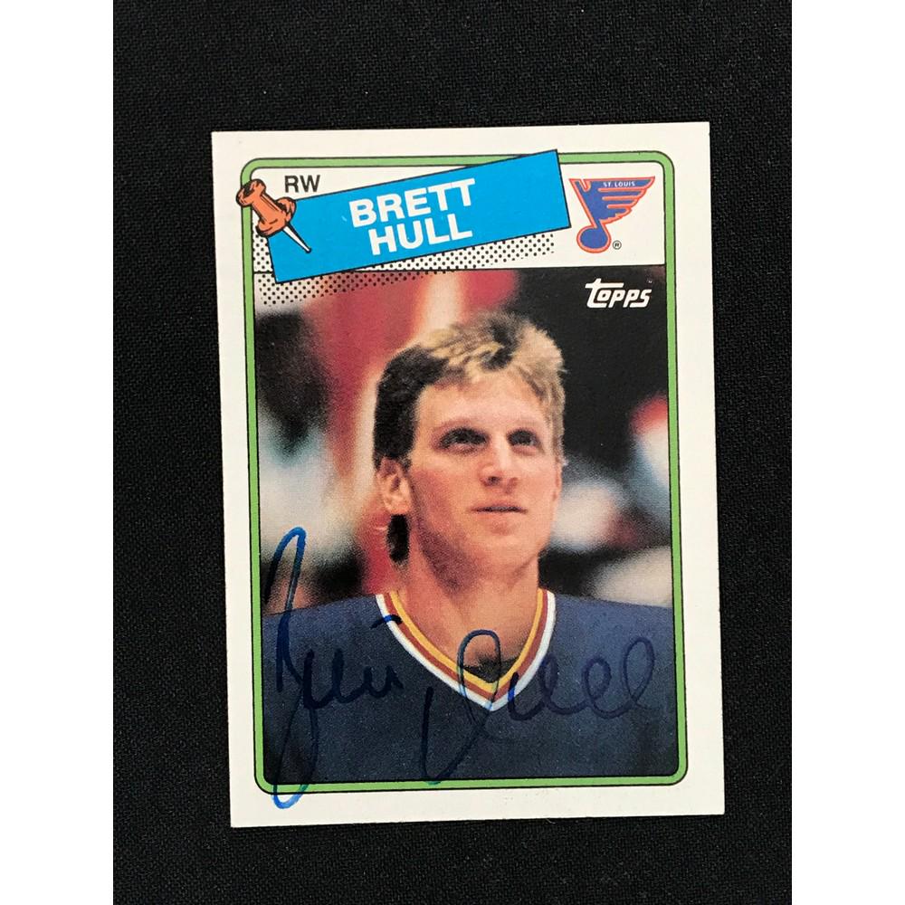 1989 Topps Brett Hull Auto Card (1 of 2)