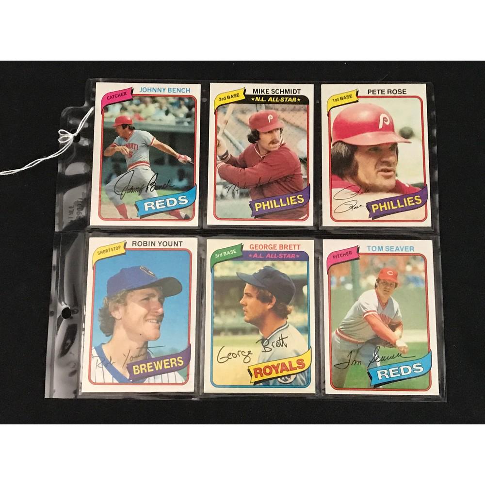6 1980 Topps Baseball Superstars (1 of 2)