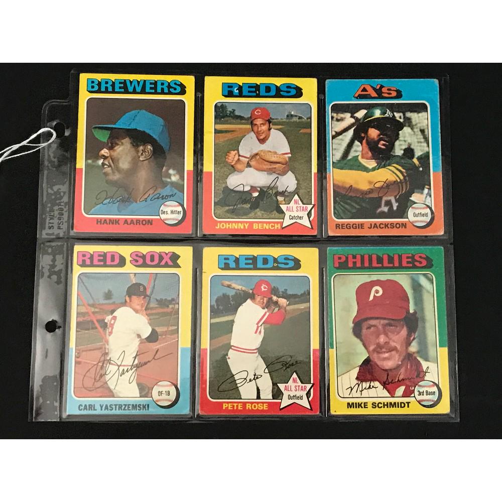6 1975 Topps Baseball Superstars (1 of 2)