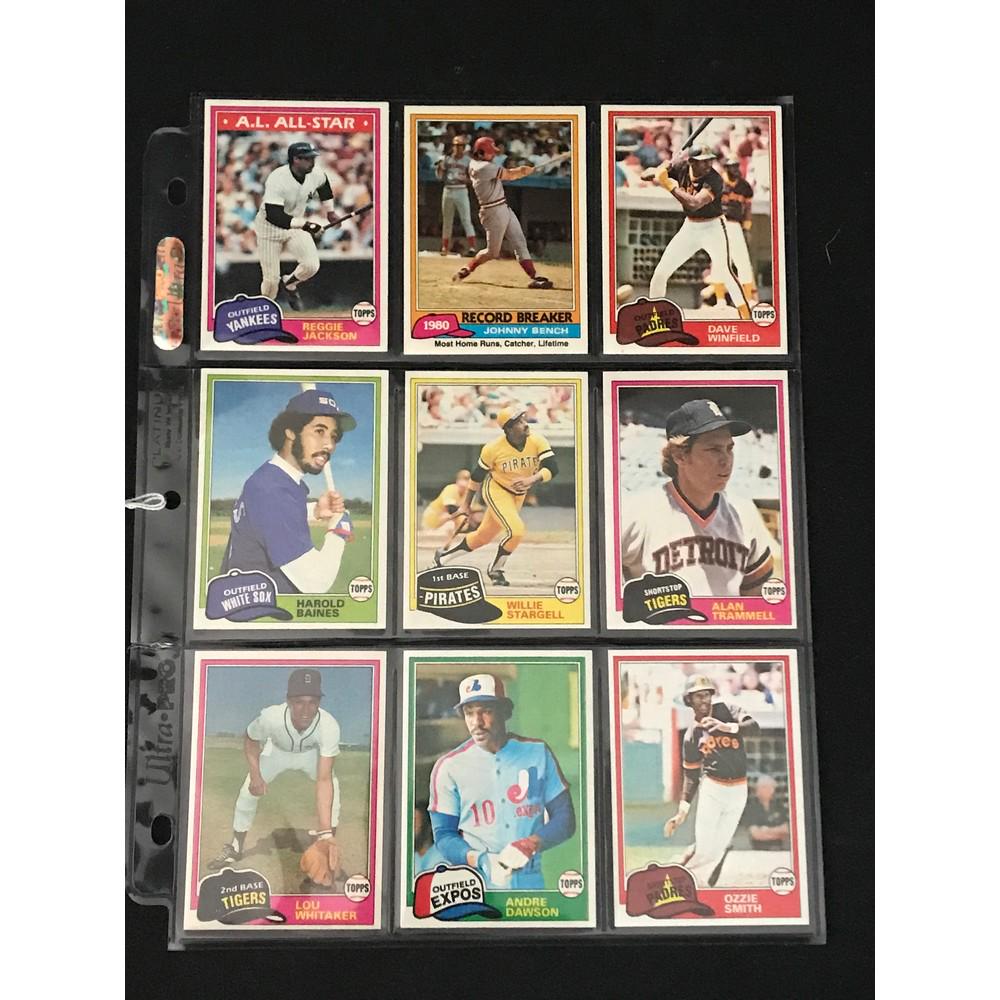 9 1981 Topps Baseball Superstars (1 of 2)