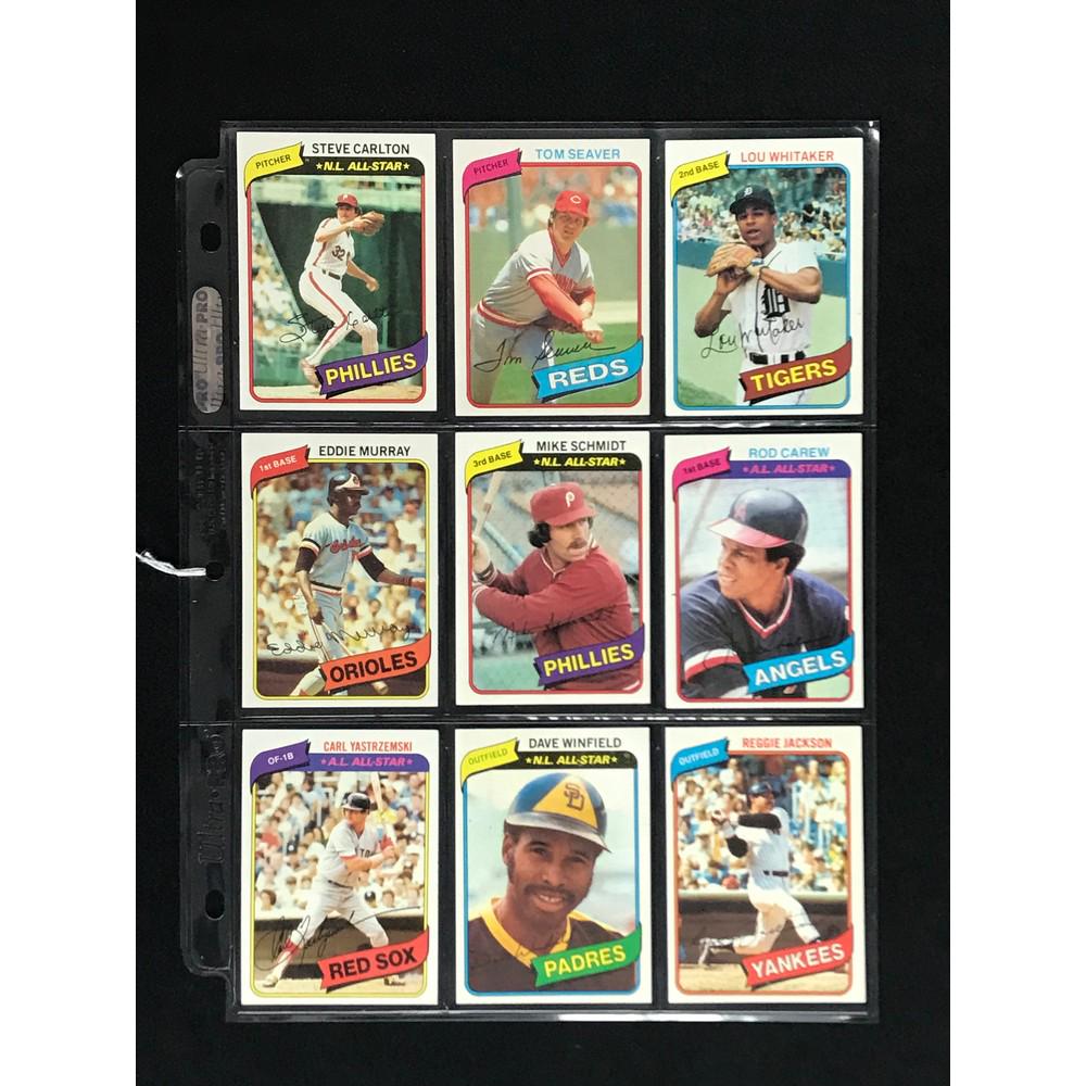 9 1980 Topps Baseball High Grade Stars (1 of 2)