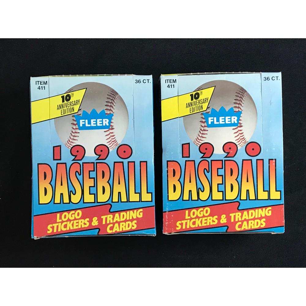 Two 1990 Fleer Baseball Unopened Wax Boxes (1 of 2)