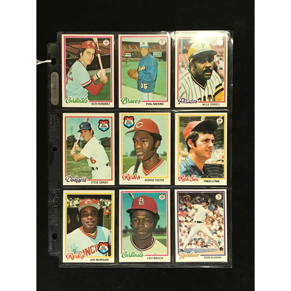 9 High Grade 1978 Topps Baseball Cards (1 of 2)