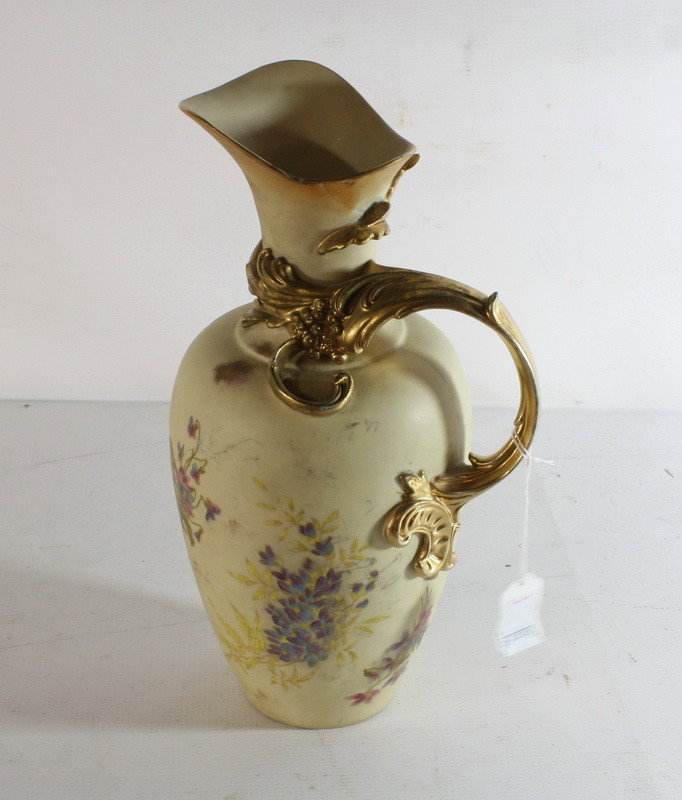 Porcelain ewer 13" Rudolstadt Germany Royal Worcest: Porcelain ewer 13" Rudolstadt Germany Royal Worcester