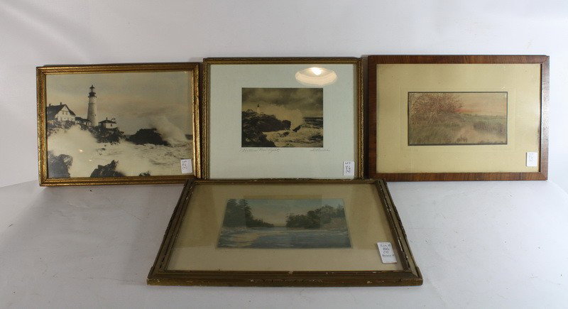 (4) Framed colored photos- Sawter, Thompson, Busch,: (4) Framed colored photos- Sawter, Thompson, Busch, Blood