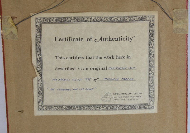 Original Maxfield Parrish Illustration from 1909: Original Maxfield Parrish Illustration from 1909 Arabian Nights