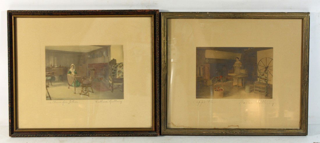 Pair of Wallace Nutting Prints "Apple Pie" and "A: Pair of Wallace Nutting Prints "Apple Pie" and "A Chair for John"