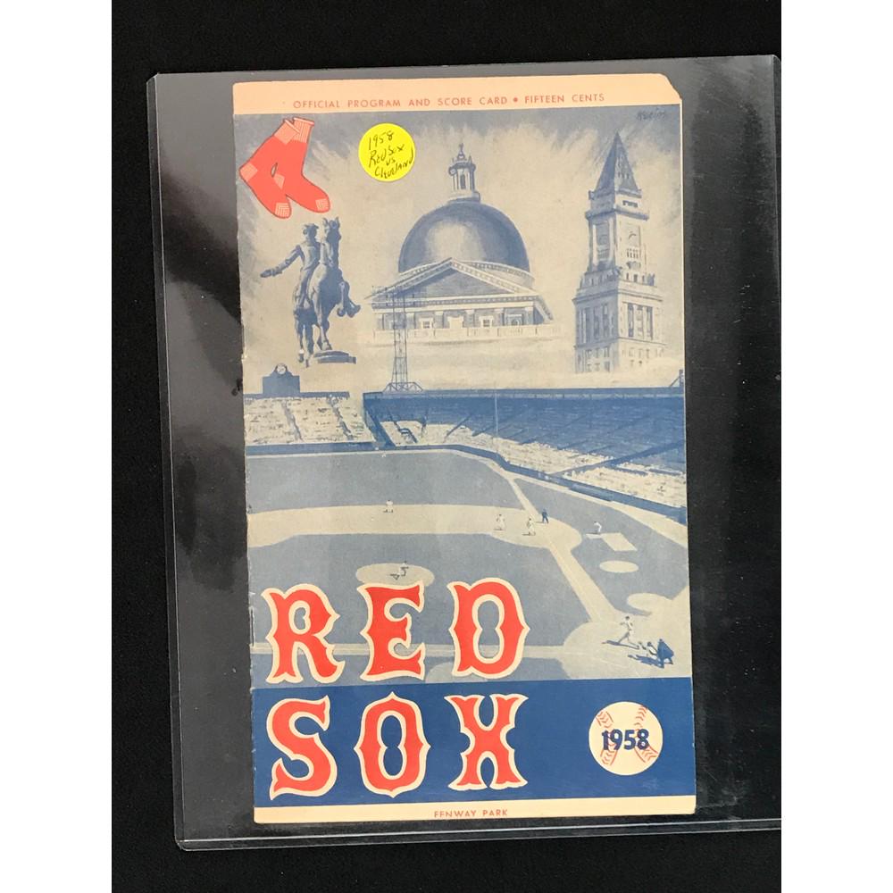 1958 Red Sox Vs. Indians Program (1 of 2)