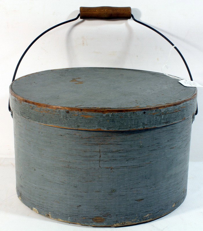 Pantry box with bail handled in original old paint: Pantry box with bail handled in original old paint