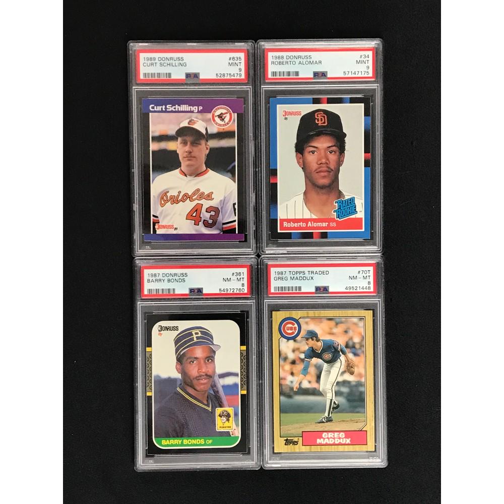 Four 1980's Psa Graded Baseball Rookies (1 of 2)
