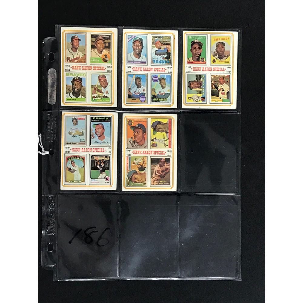 5 1974 Topps Hank Aaron Cards (1 of 2)