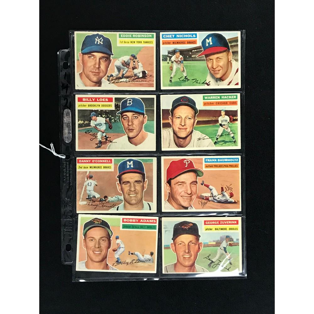 8 1956 Topps Baseball Crease Free (1 of 2)